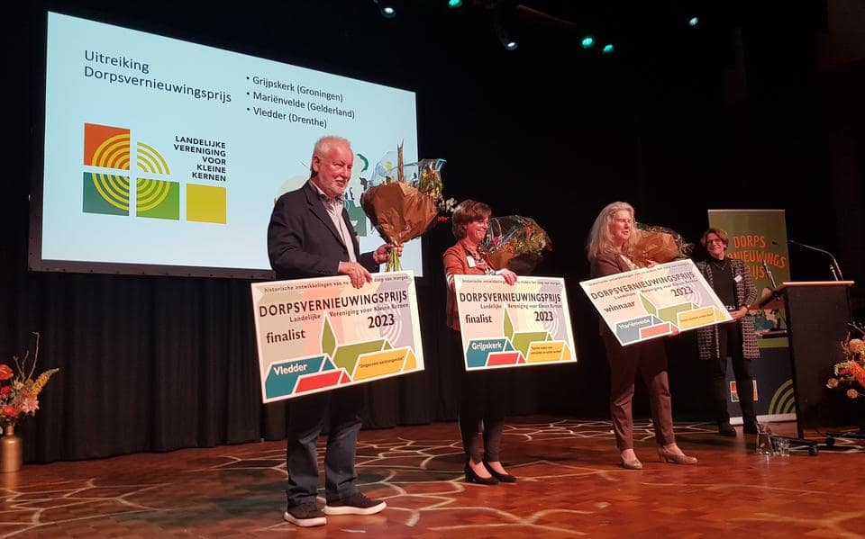 Links Cees Hesse, een van de deelnemers vanuit Vledder. Foto: Landelijke Vereniging voor Kleine Kernen